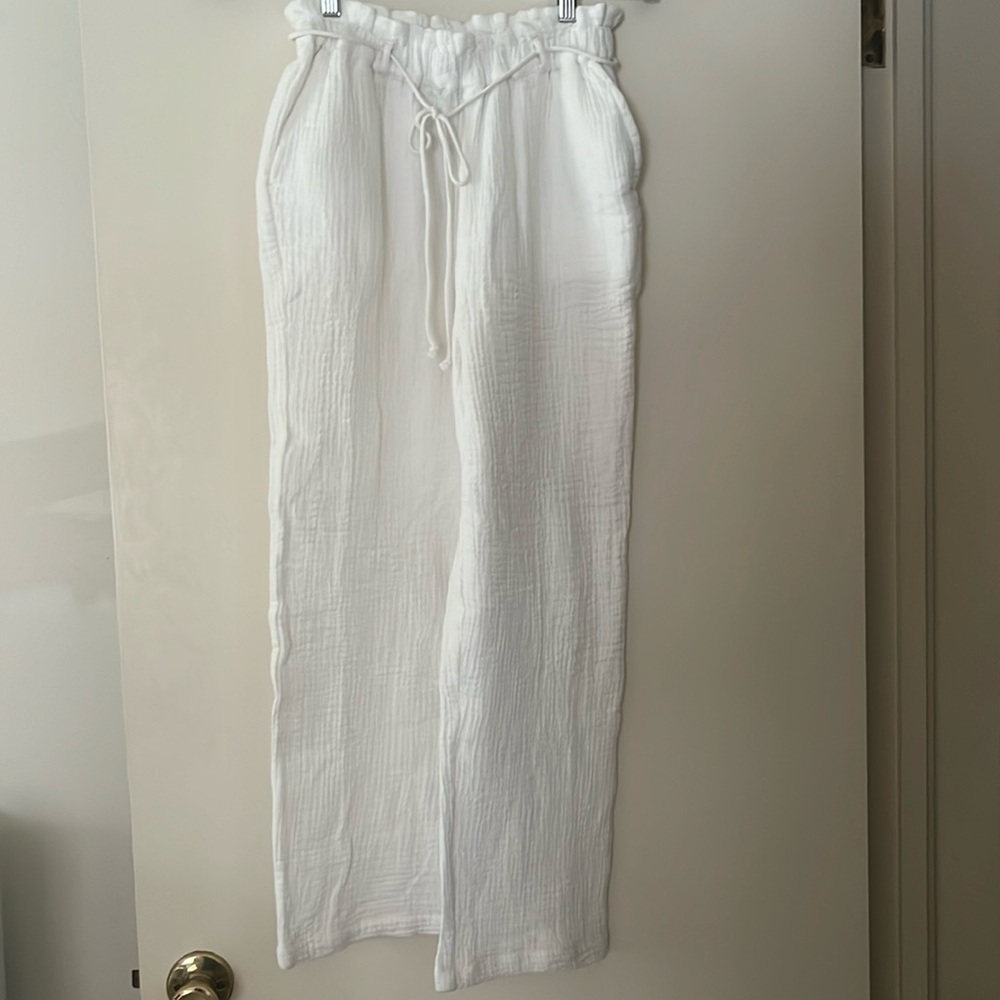 Billabong White Wander On Paper Bag Pant | New With Tags | Size Small